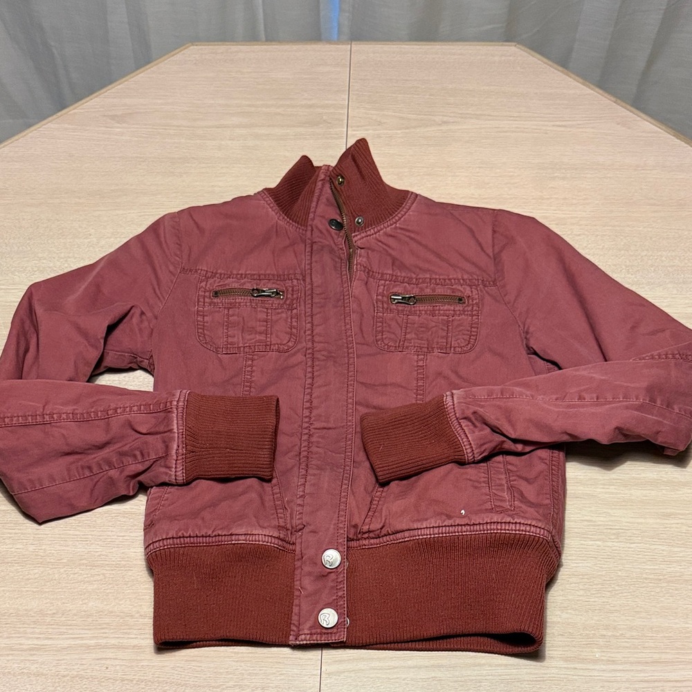 Burgundy Bomber Jacket
